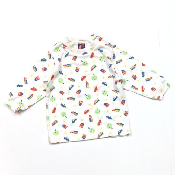 Vintage Carter's Shirt Unisex Baby Size 6m Home Printed Long Sleeve - Picture 1 of 3